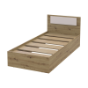 Bett Doros Rondi Einzelbett Eiche Artisan/Kaschmir 90x200 (44900529)