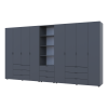 Kleiderschrank Doros Gelar Graphitgrau 4+4 Türen Säulenschrank 370x49,5x203,4 (42005173)