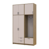 Kleiderschrank Doros Rondi mit Kleiderstange und hohem Oberschrank Artisan Eiche/Kaschmir 2 Türen 142x52x260 (42005276)