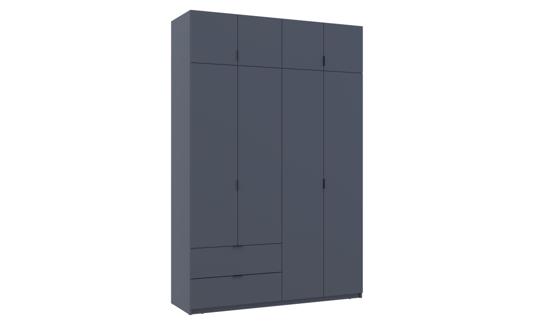 Kleiderschrank Doros Lukas mit Drehtüren Graphitgrau 160x50x240 (80736287)