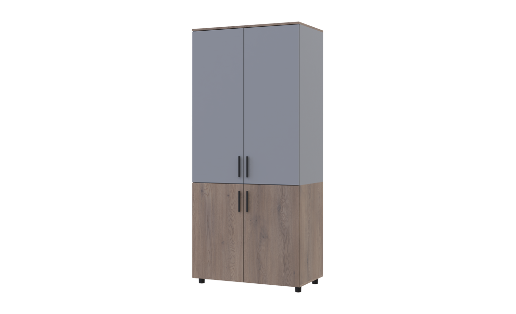 Kleiderschrank Doros Thorn Cremona Cannolo/Grau 2 Türen Böden 90x51,6x200 (44900456)