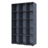 Kleiderschrank Set Doros Gelar Graphitgrau mit 3 Spiegeln 117x49,5x203,4 (42002167)