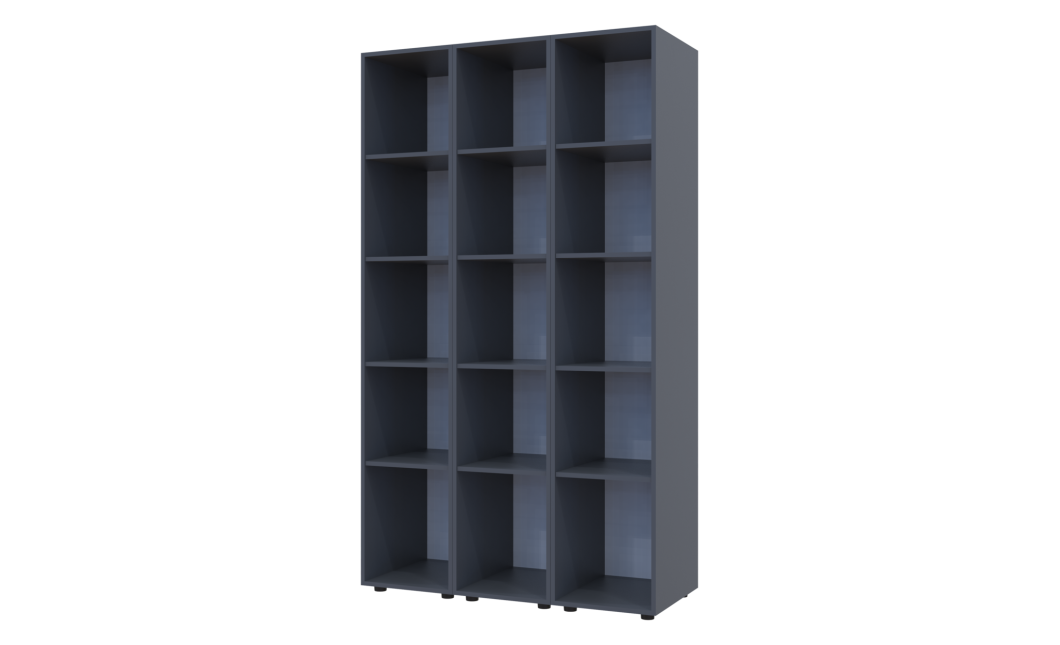 Kleiderschrank Set Doros Gelar Graphitgrau mit 3 Spiegeln 117x49,5x203,4 (42002167)