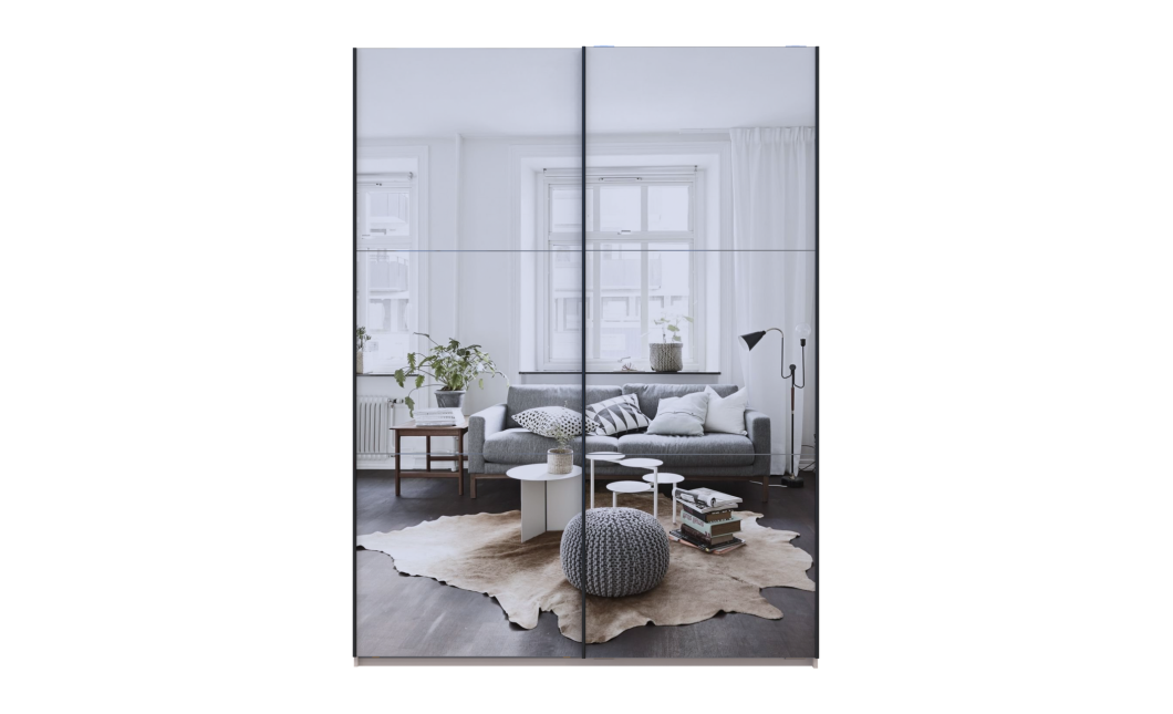 Kleiderschrank Doros G-Caiser Schiebetüren Kaschmir 2 Spiegel 2 Türen 180x60x240 (42005324)