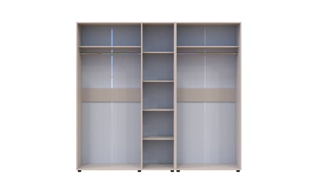 Kleiderschrank Doros Kasper Kaschmir 2+3 Türen 225x50x204 (42005514)