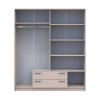 Kleiderschrank Doros Rondi mit Drehtüren mit Spiegel Kaschmir 4 Türen 160x52x195 (80738478)