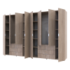 Kleiderschrank Doros Gelar Set mit Drehtüren Sonoma Eiche 4+4 Türen 310x49,5x203,4 (42002129)