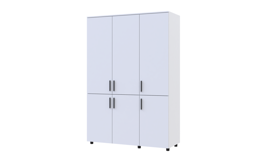 Kleiderschrank Doros Thorn Weiß 3 Türen Böden 135x51,6x200 (44900484)