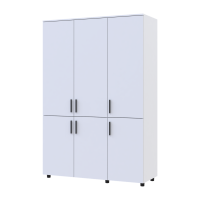 Kleiderschrank Doros Thorn Weiß 3 Türen Böden 135x51,6x200 (44900484)