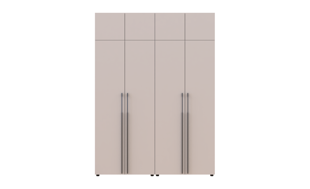 Kleiderschrank mit Aufsatz Doros Kasper Kaschmir 2+2 Türen 180x50x245 (42005522)