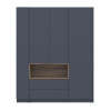 Kleiderschrank Doros Dale mit Drehtüren Anthrazit/Ewok Eiche 3 Türen 178x52x220 (42005338)