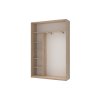 Kleiderschrank Doros City Light Schiebetüren Sonoma Eiche mit Spiegel 150x45x225 (42002038)