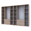 Kleiderschrank Doros Gelar Set mit Drehtüren Sonoma Eiche 4+4 Türen 310x49,5x203,4 (42002129)