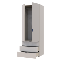 Kleiderschrank Doros Gelar mit Drehtüren Kaschmir 2 Türen 77,5x49,5x203,4 (80737632)