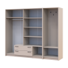 Drehtürenschrank Doros Rondi mit Kleiderstange Kaschmir 4 Türen 220x52x195 (42005393)