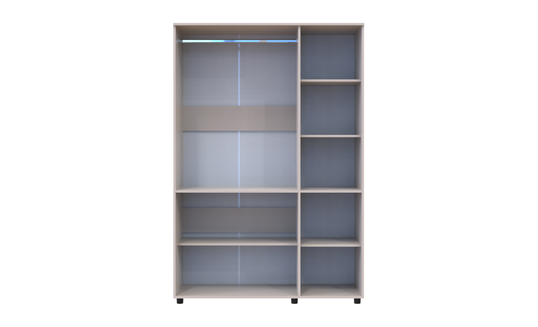 Kleiderschrank Doros Thorn Kaschmir 3 Türen Kleiderstange 135x51,6x200 (44900495)