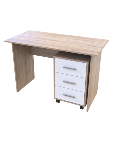 Computertisch Doros T3 Sonoma Eiche Weiß 120x60x78 (44900060)