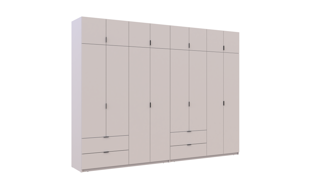 Kleiderschrank-Set Doros Lukas Kaschmir 4+4 Türen 320x50x240 (42005128)