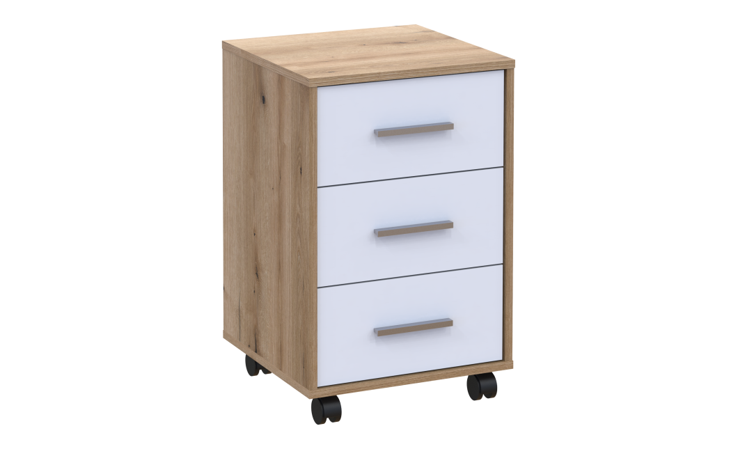 Rollcontainer Doros T3 Ewok Eiche Weiß 43x42x66,4 (41901068)