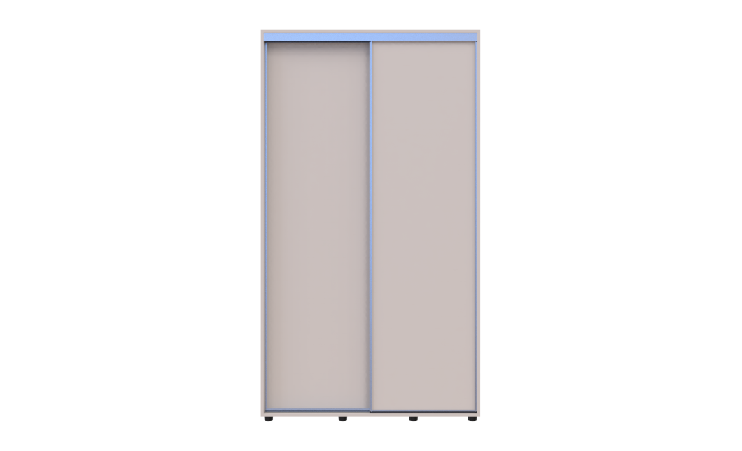Kleiderschrank Doros Sigma Slim Schiebetüren Kaschmir 2 Türen 120x45x214.4 (42005446)