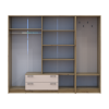 Drehtürenschrank Doros Rondi mit Kleiderstange Artisan Eiche/Kaschmir 4 Türen 220x52x195 (42005292)
