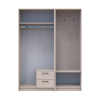 Drehtürenschrank Doros Rondi mit Kleiderstange Kaschmir 3 Türen 181x52x195 (42005392)