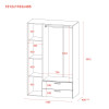 Kleiderschrank Doros Ektor Weiß 3 Türen 116x49,5x180 (80737076)