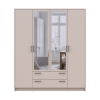 Kleiderschrank Doros Rondi mit Drehtüren mit Spiegel Kaschmir 4 Türen 160x52x195 (80738478)