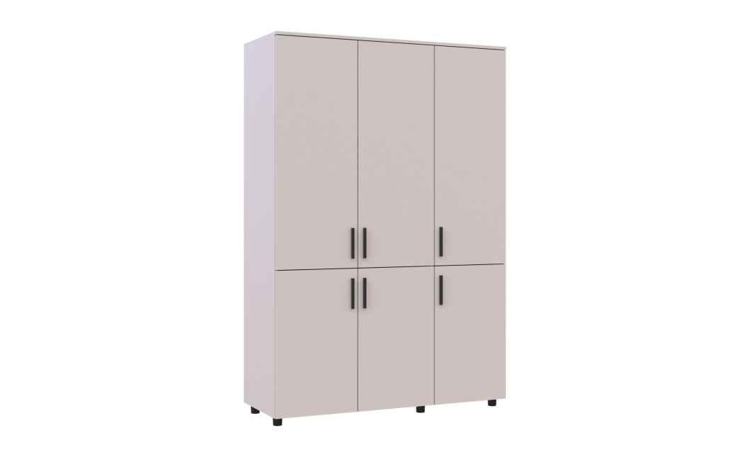 Kleiderschrank Doros Thorn Kaschmir 3 Türen Kleiderstange 135x51,6x200 (44900495)