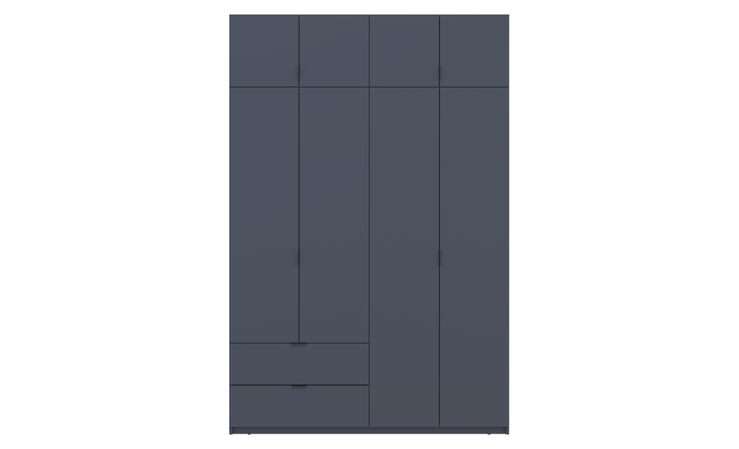 Kleiderschrank Doros Lukas mit Drehtüren Graphitgrau 160x50x240 (80736287)