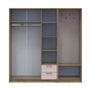 Kleiderschrank Doros Rondi mit Kleiderstange Artisan Eiche/Kaschmir 3 Türen 181x52x195 (42005280)