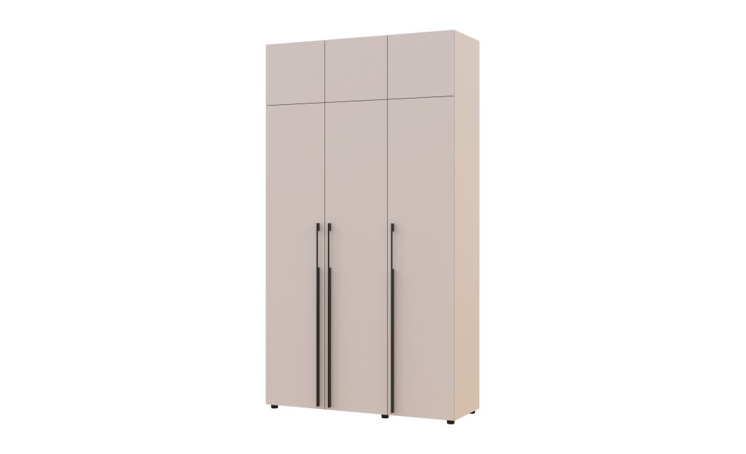 Kleiderschrank mit Aufsatz Doros Kasper Kaschmir 3 Türen 135x50x245 (42005520)