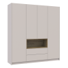 Kleiderschrank Doros Dale Kaschmir/Artisan Eiche 4 Türen 206x52x220 (80737727)