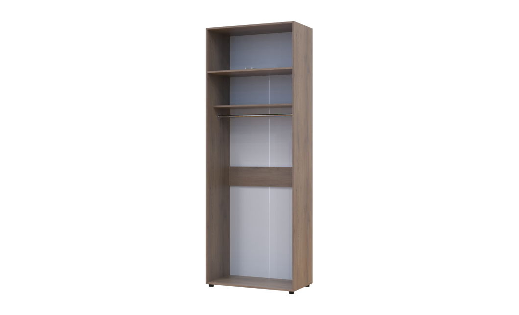 Kleiderschrank mit Aufsatz Doros Kasper Cremona Cannolo 2 Türen 90x50x245 (42005519)
