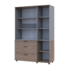 Kleiderschrank Doros Thorn Cremona Cannolo/Grau 3 Türen 3 Schubladen Böden 135x51,6x200 (44900506)