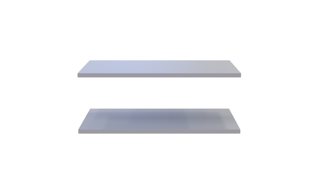 Regalböden Doros Kassel 2er-Set Grau 61,5x34,5x1,6 (41516228)