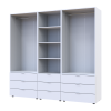 Kleiderschrank Doros Gelar Weiß 2+2 Türen Säulenschrank 215x49,5x203,4 (42005165)