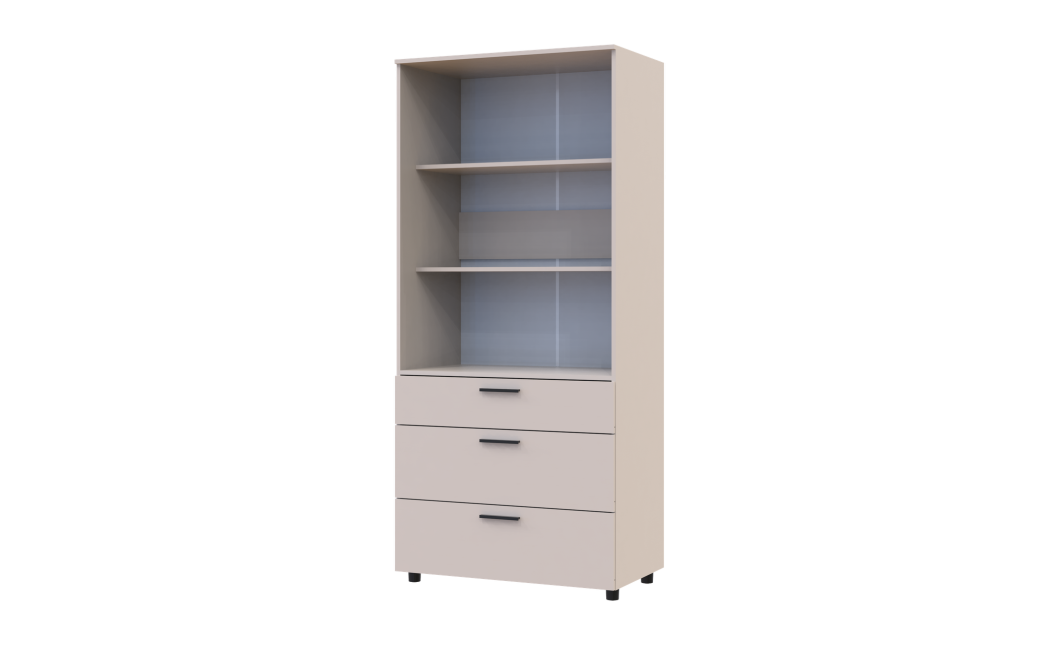Kleiderschrank Doros Thorn Kaschmir 2 Türen 3 Schubladen Böden 90x51,6x200 (44900450)
