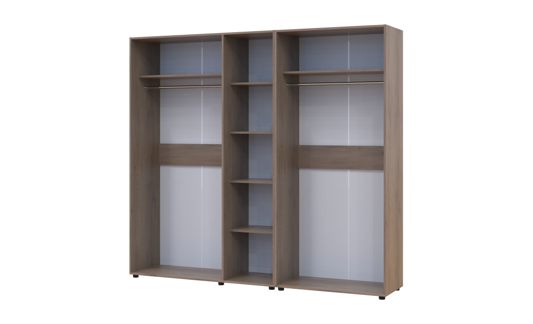 Kleiderschrank Doros Kasper Cremona Cannolo 2+3 Türen 225x50x204 (42005515)
