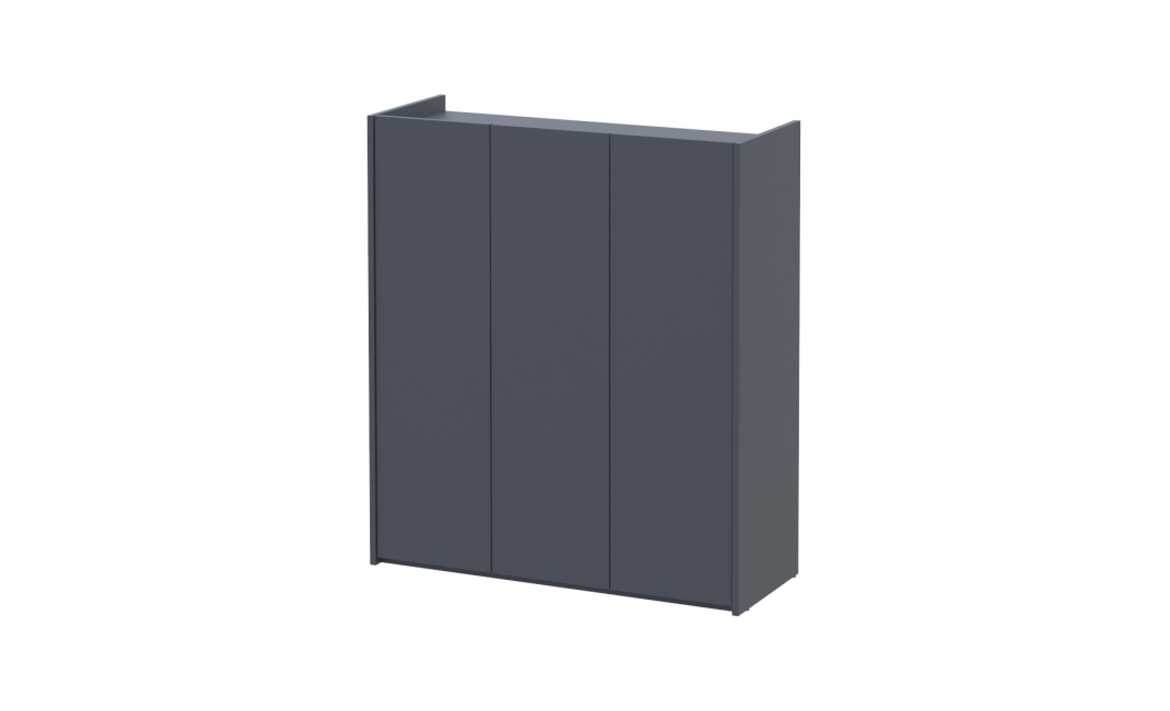Schuhschrank Doros Kassel mit Spiegel Graphit 3 Türen 97×40×110 (42005497)