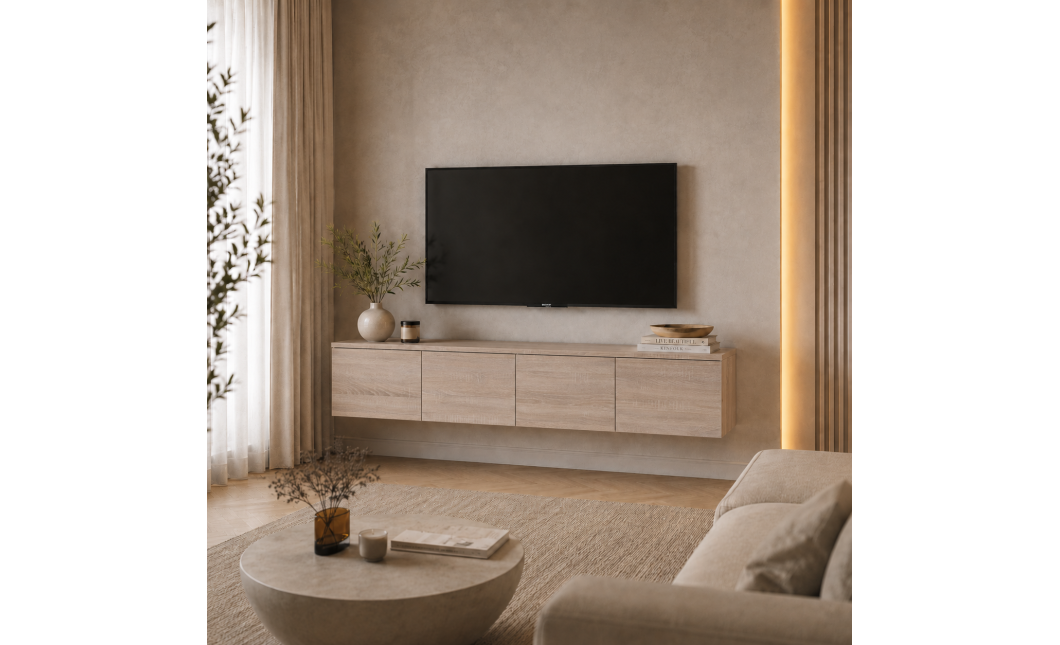 TV-Board Doros Levia Sonoma Eiche 4 Türen 160x35x33 (41516300)