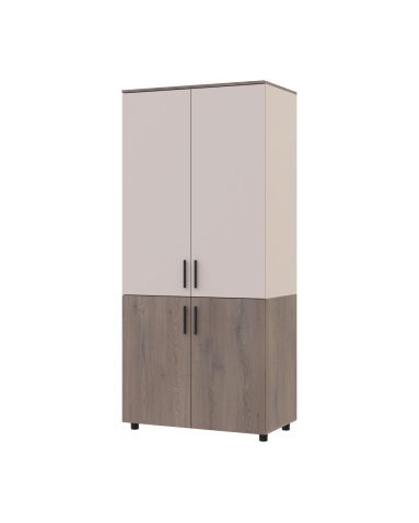 Kleiderschrank Doros Thorn Cremona Cannolo/Kaschmir 2 Türen Böden 90x51,6x200 (44900452)