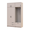 Drehtürenschrank Doros Rondi mit Kleiderstange und Oberschrank Kaschmir 2 Türen 142x52x236 (42005394)