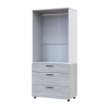 Kleiderschrank Doros Thorn Natti Kiefer/Weiß 2 Türen 3 Schubladen Kleiderstange 90x51,6x200 (44900461)
