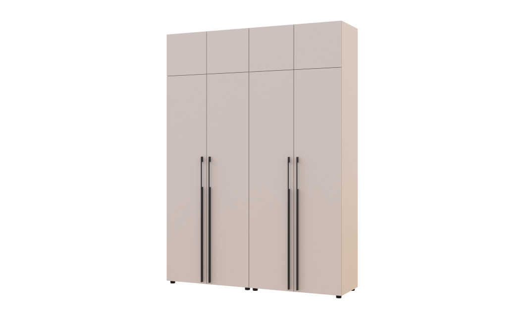 Kleiderschrank mit Aufsatz Doros Kasper Kaschmir 2+2 Türen 180x50x245 (42005522)