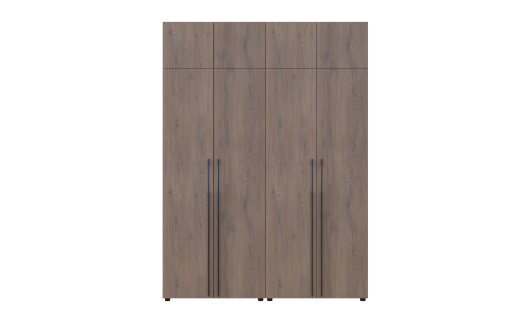 Kleiderschrank mit Aufsatz Doros Kasper Cremona Cannolo 2+2 Türen 180x50x245 (42005523)