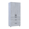 Kleiderschrank Doros Thorn Natti Kiefer 2 Türen 3 Schubladen Kleiderstange 90x51,6x200 (44900433)