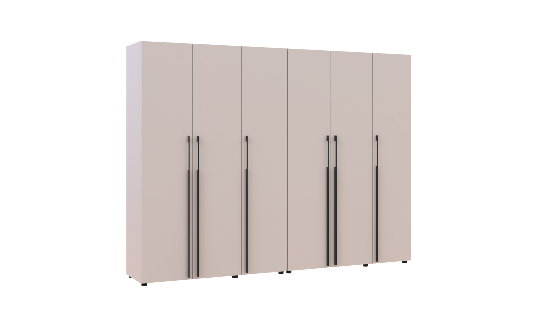 Kleiderschrank Doros Kasper Kaschmir 3+3 Türen 270x50x204 (42005516)