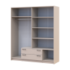 Kleiderschrank Doros Rondi mit Drehtüren mit Spiegel Kaschmir 4 Türen 160x52x195 (80738478)