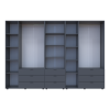Kleiderschrank Doros Gelar Graphitgrau 3+3 Türen Säulenschrank 292,4x49,5x203,4 (42005172)